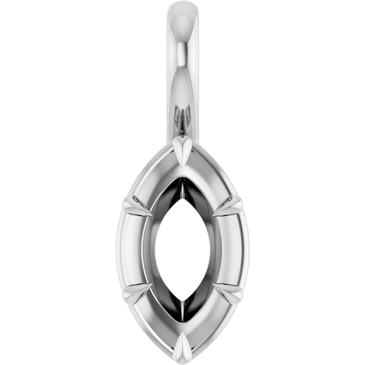 Claw-Prong Solitaire Bezel-Style Pendant