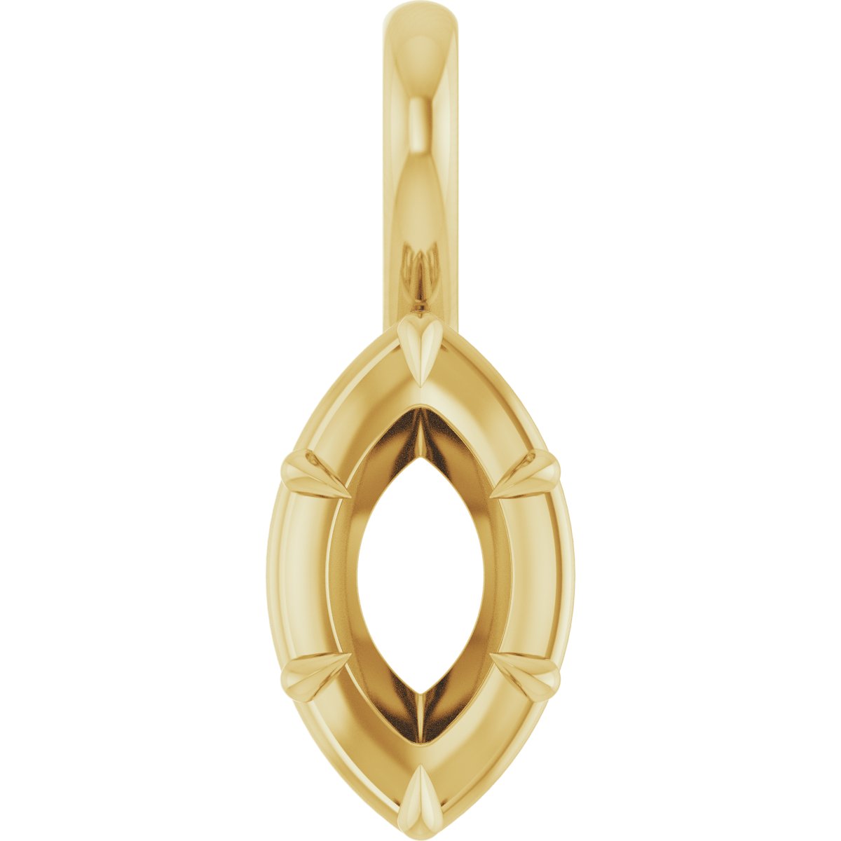 Claw-Prong Solitaire Bezel-Style Pendant