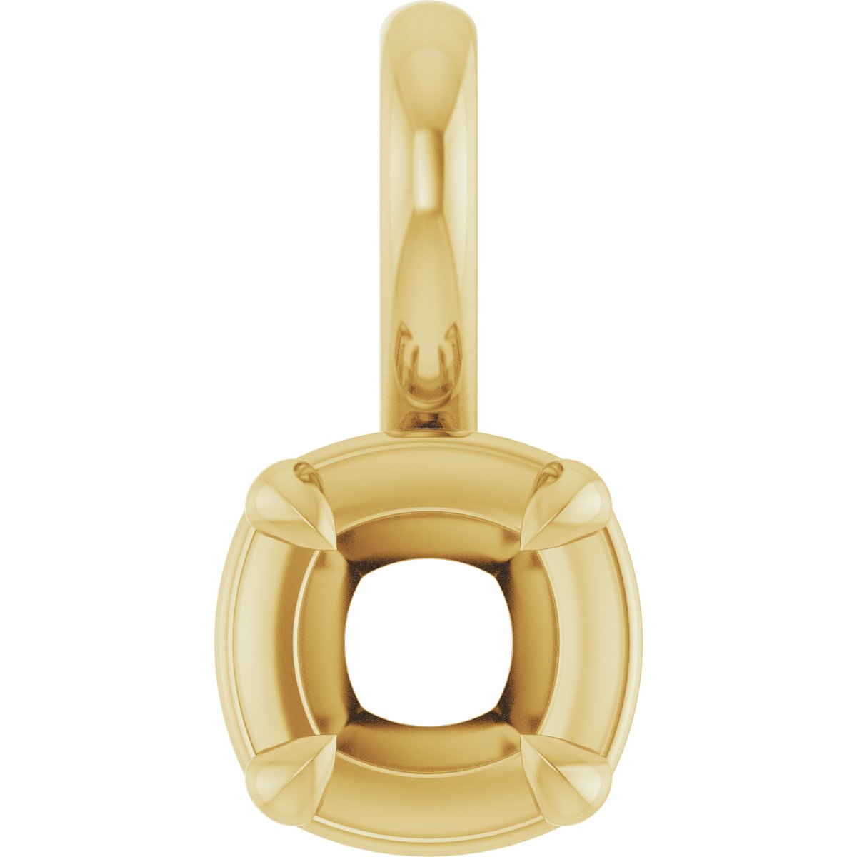 Claw-Prong Solitaire Bezel-Style Pendant