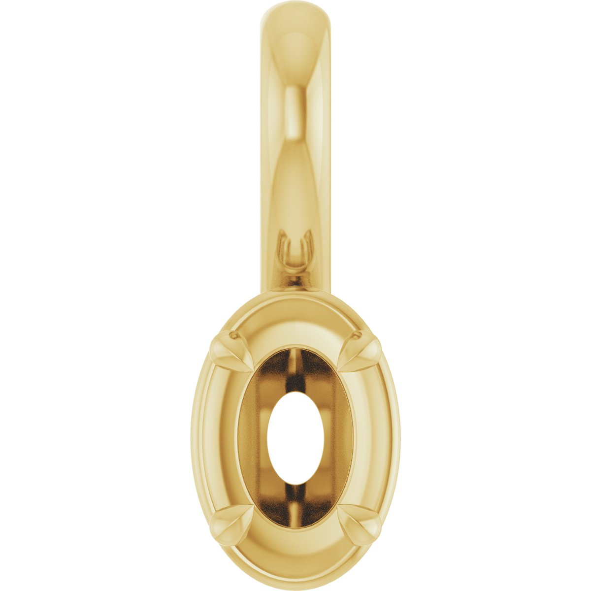 Claw-Prong Solitaire Bezel-Style Pendant