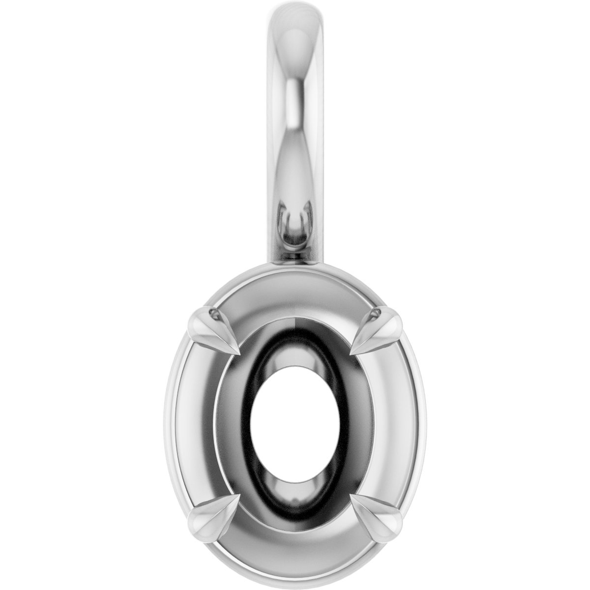 Claw-Prong Solitaire Bezel-Style Pendant