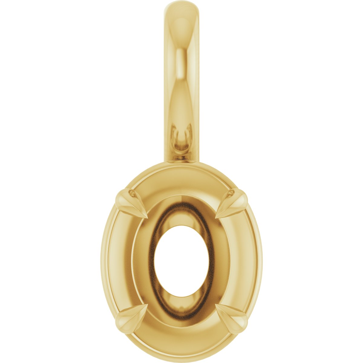 Claw-Prong Solitaire Bezel-Style Pendant
