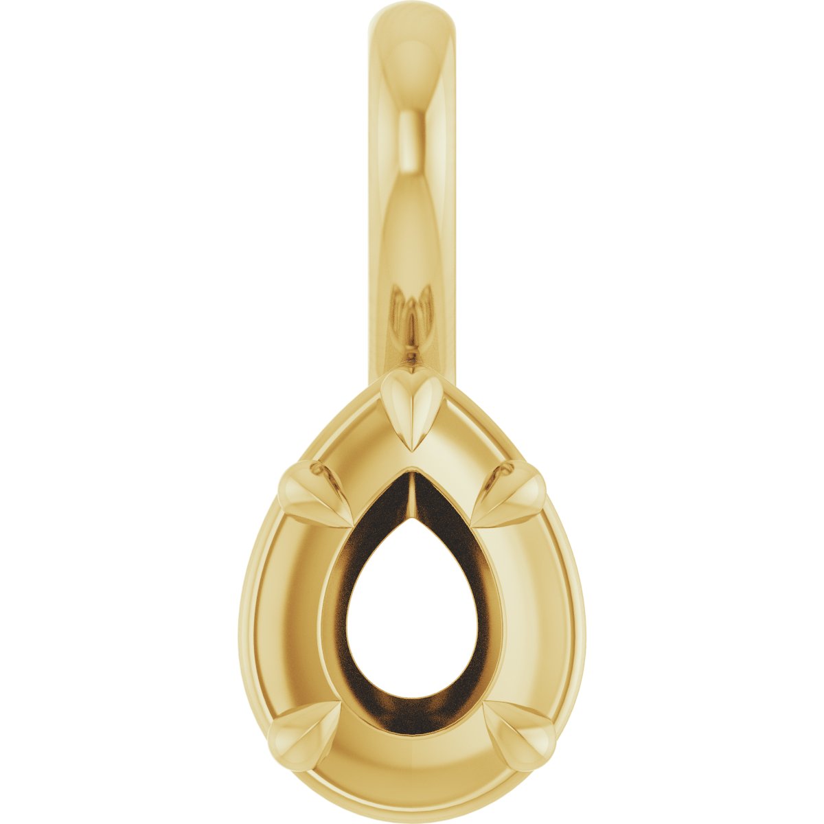 Claw-Prong Solitaire Bezel-Style Pendant