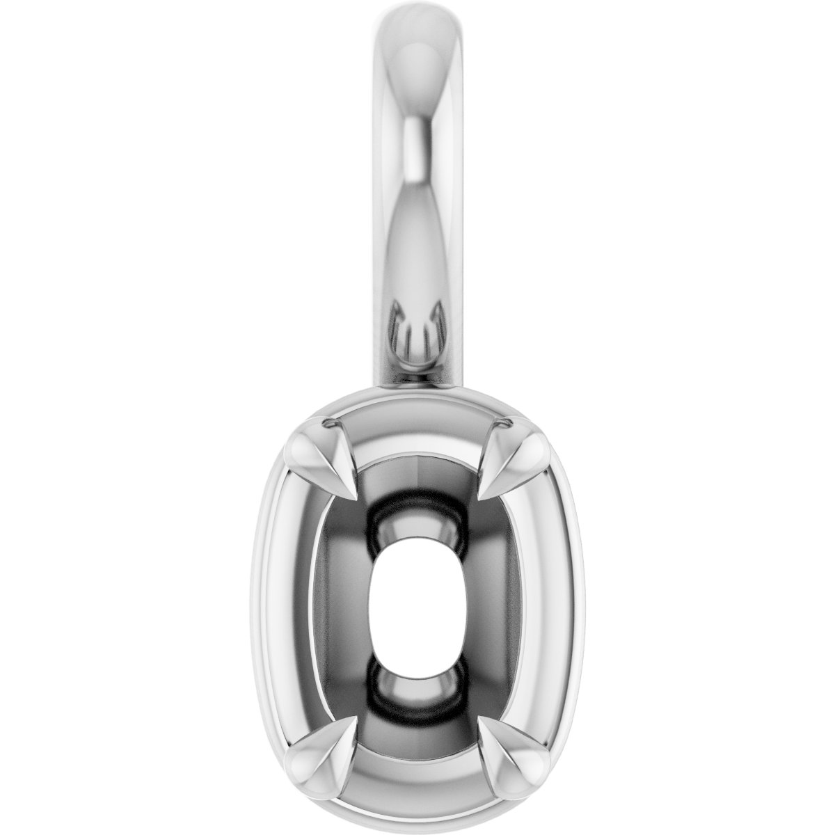 Claw-Prong Solitaire Bezel-Style Pendant