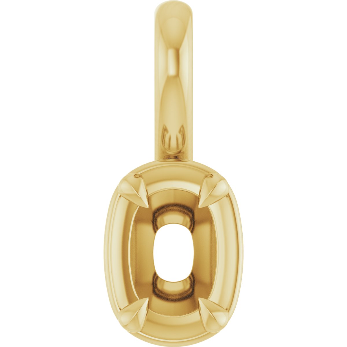 Claw-Prong Solitaire Bezel-Style Pendant