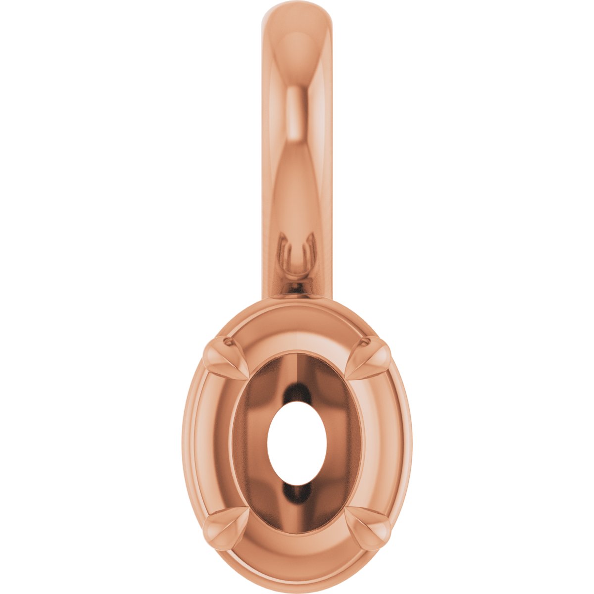 Claw-Prong Solitaire Bezel-Style Pendant