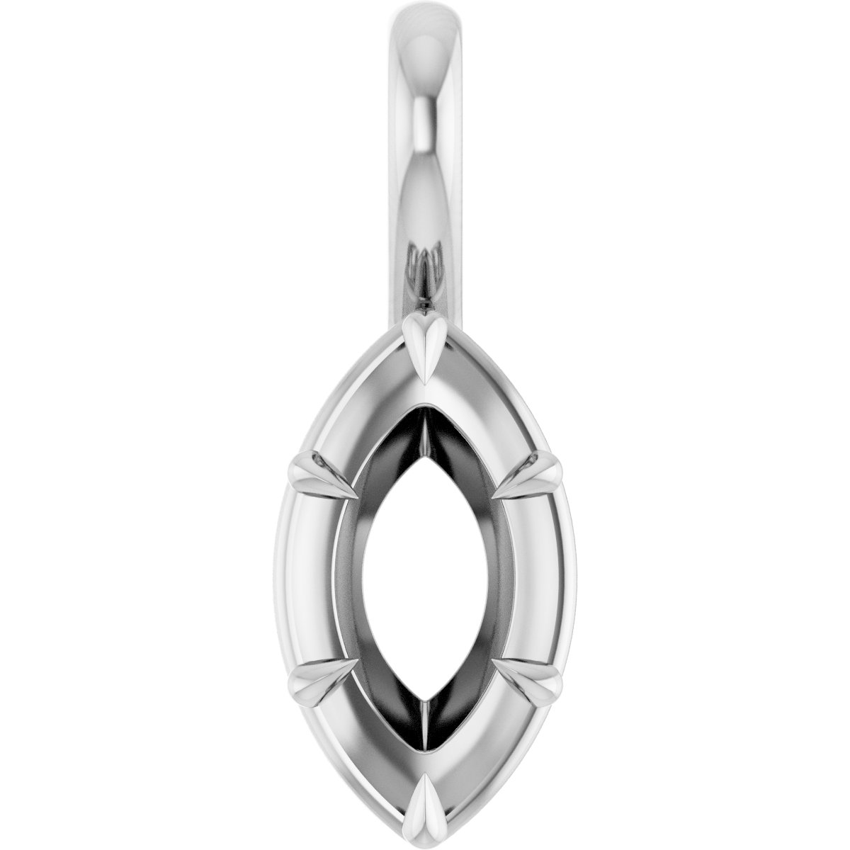 Claw-Prong Solitaire Bezel-Style Pendant