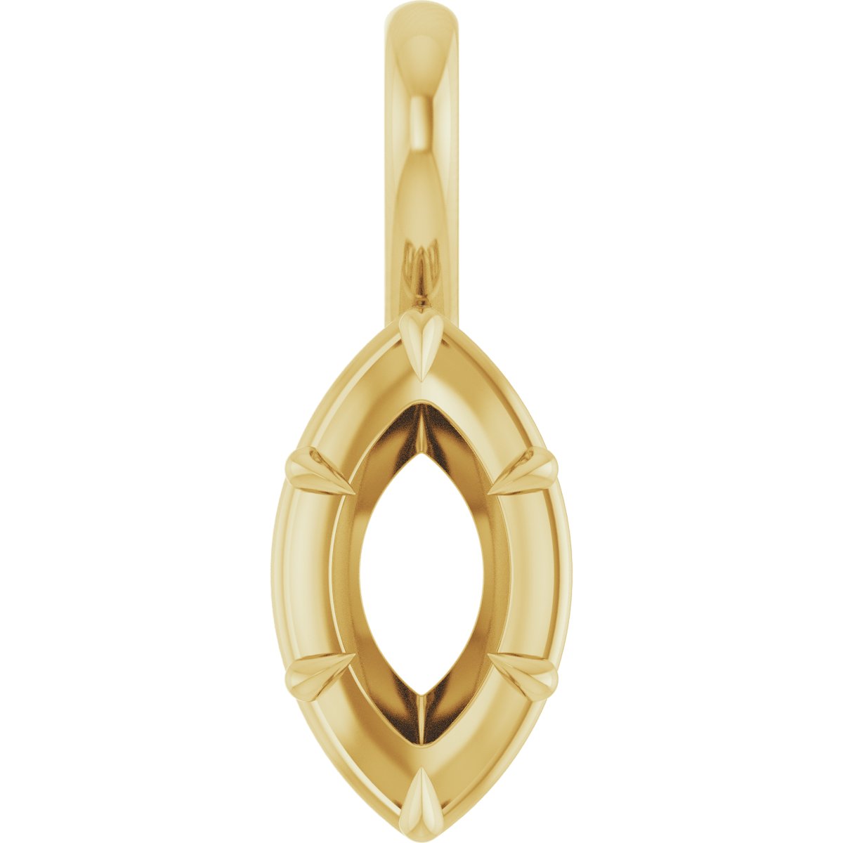 Claw-Prong Solitaire Bezel-Style Pendant