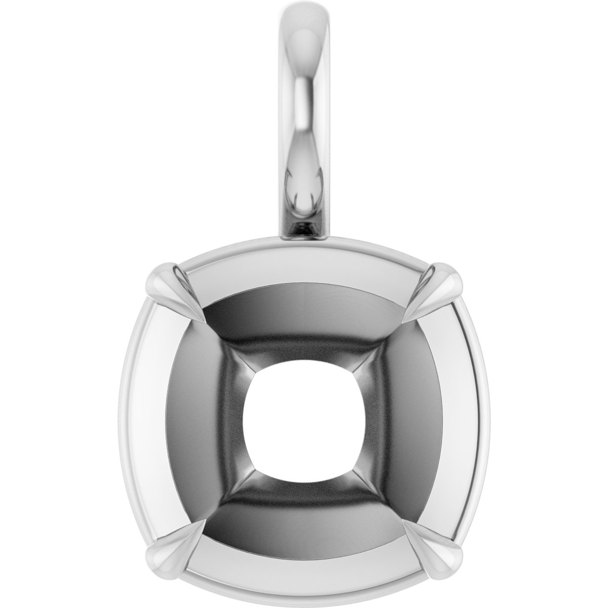 Claw-Prong Solitaire Bezel-Style Pendant