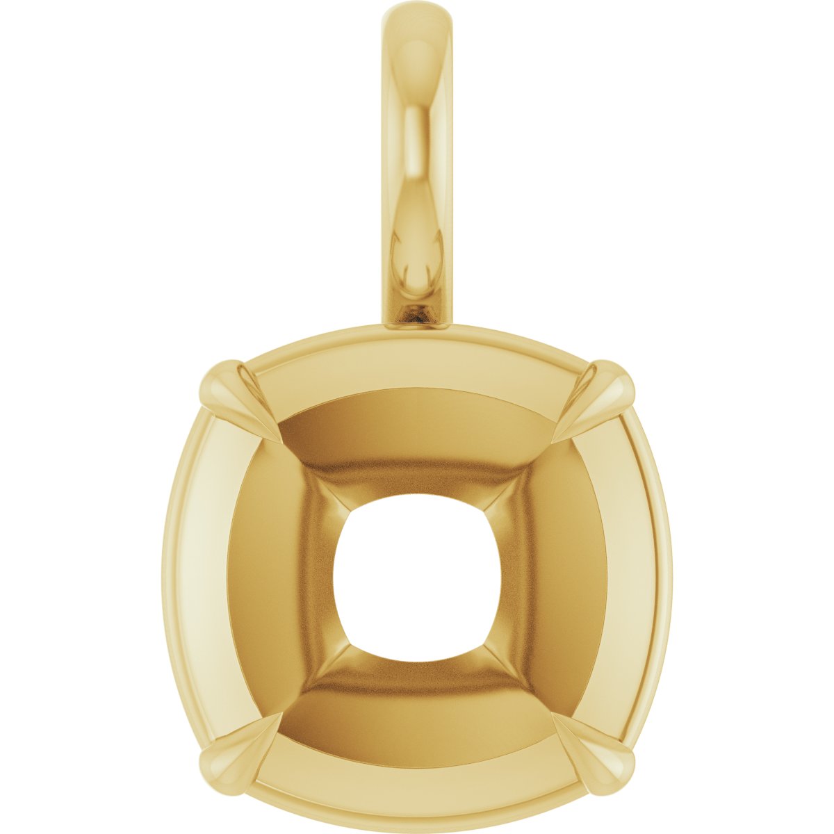 Claw-Prong Solitaire Bezel-Style Pendant