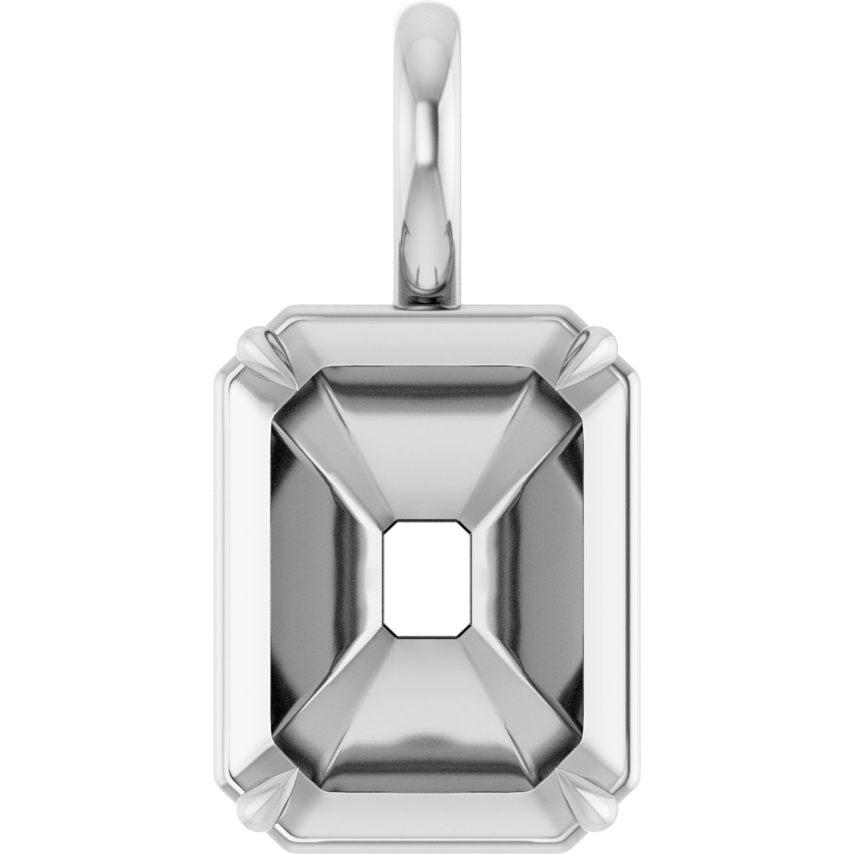 Claw-Prong Solitaire Bezel-Style Pendant