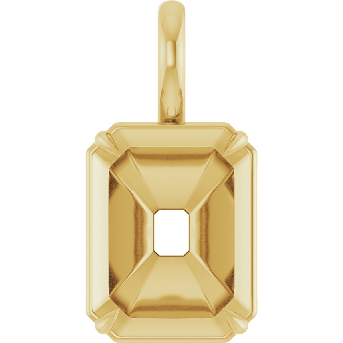 Claw-Prong Solitaire Bezel-Style Pendant