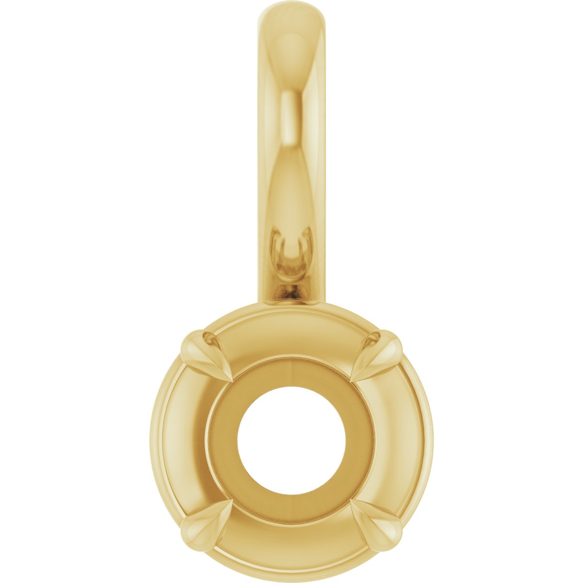 Claw-Prong Solitaire Bezel-Style Pendant
