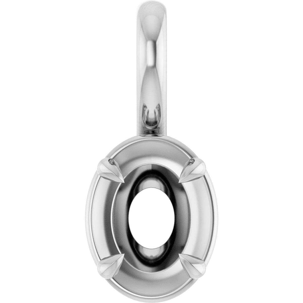 Claw-Prong Solitaire Bezel-Style Pendant