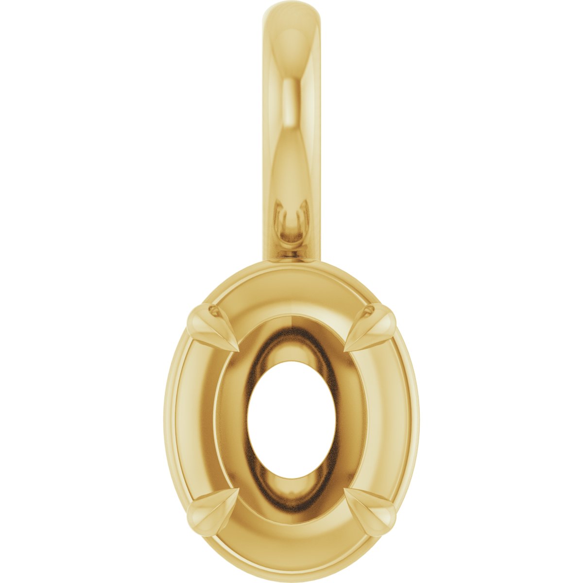 Claw-Prong Solitaire Bezel-Style Pendant