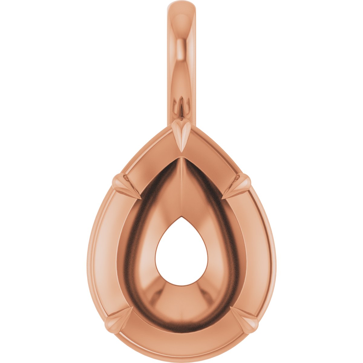 Claw-Prong Solitaire Bezel-Style Pendant