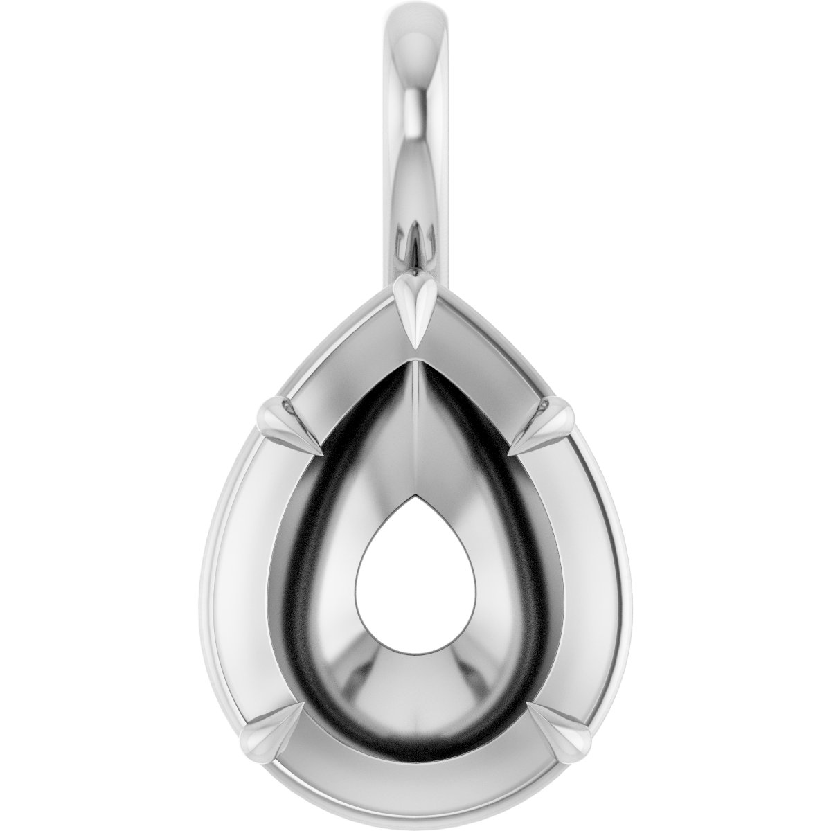 Claw-Prong Solitaire Bezel-Style Pendant