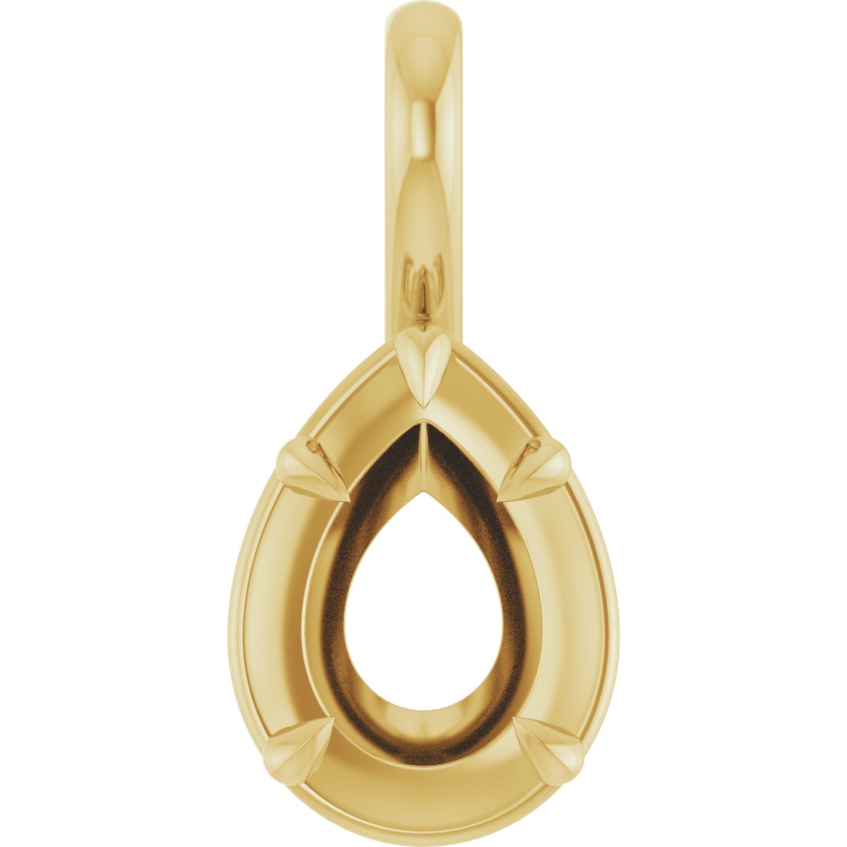 Claw-Prong Solitaire Bezel-Style Pendant