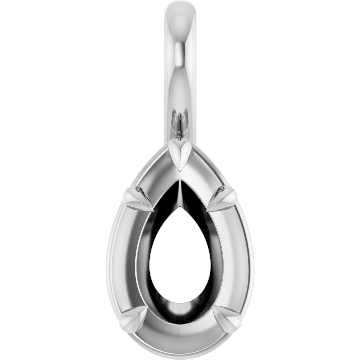 Claw-Prong Solitaire Bezel-Style Pendant