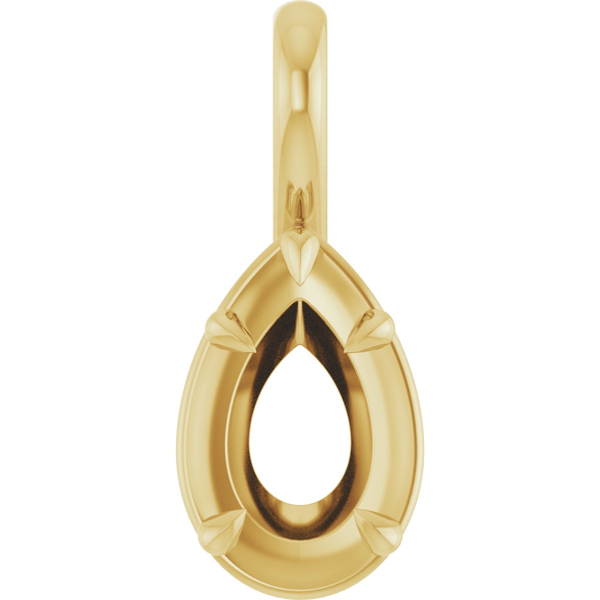 Claw-Prong Solitaire Bezel-Style Pendant
