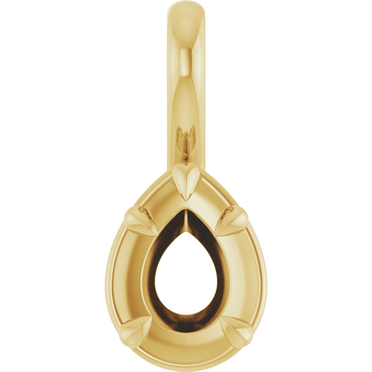 Claw-Prong Solitaire Bezel-Style Pendant