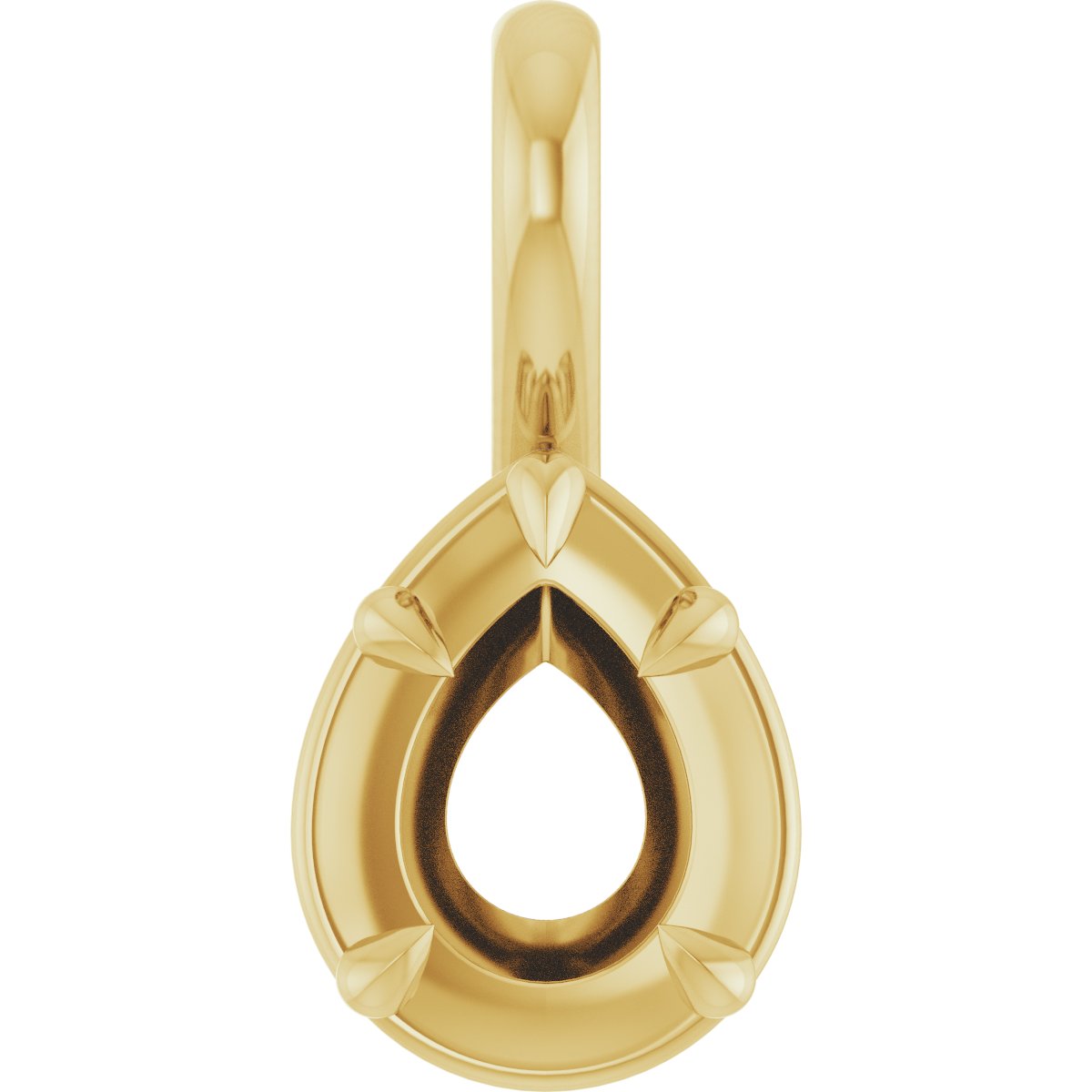 Claw-Prong Solitaire Bezel-Style Pendant