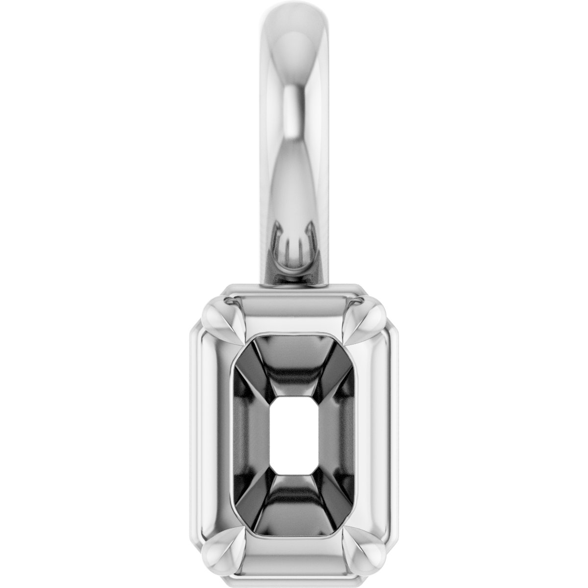 Claw-Prong Solitaire Bezel-Style Pendant