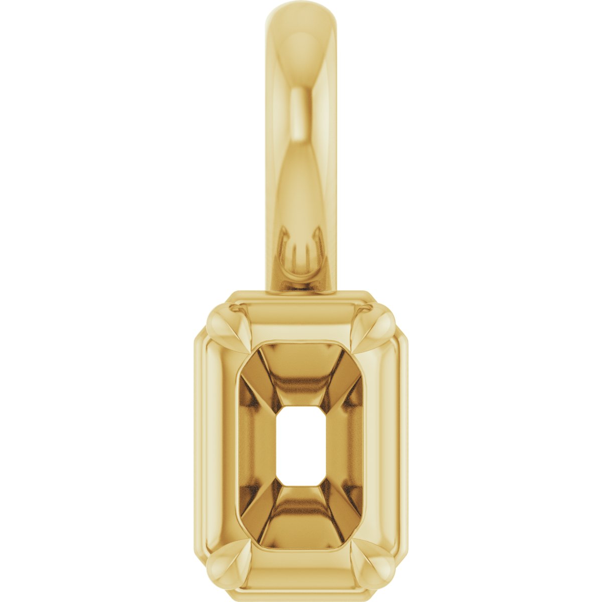Claw-Prong Solitaire Bezel-Style Pendant
