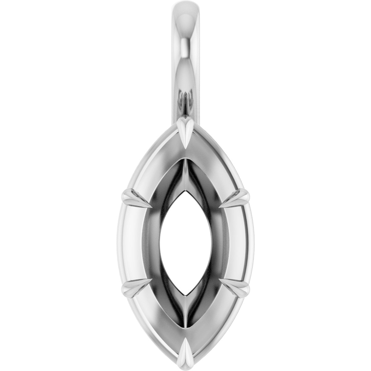 Claw-Prong Solitaire Bezel-Style Pendant