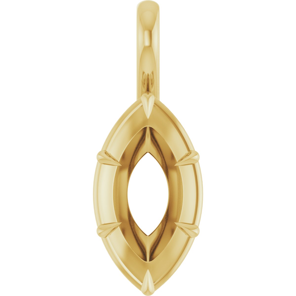 Claw-Prong Solitaire Bezel-Style Pendant