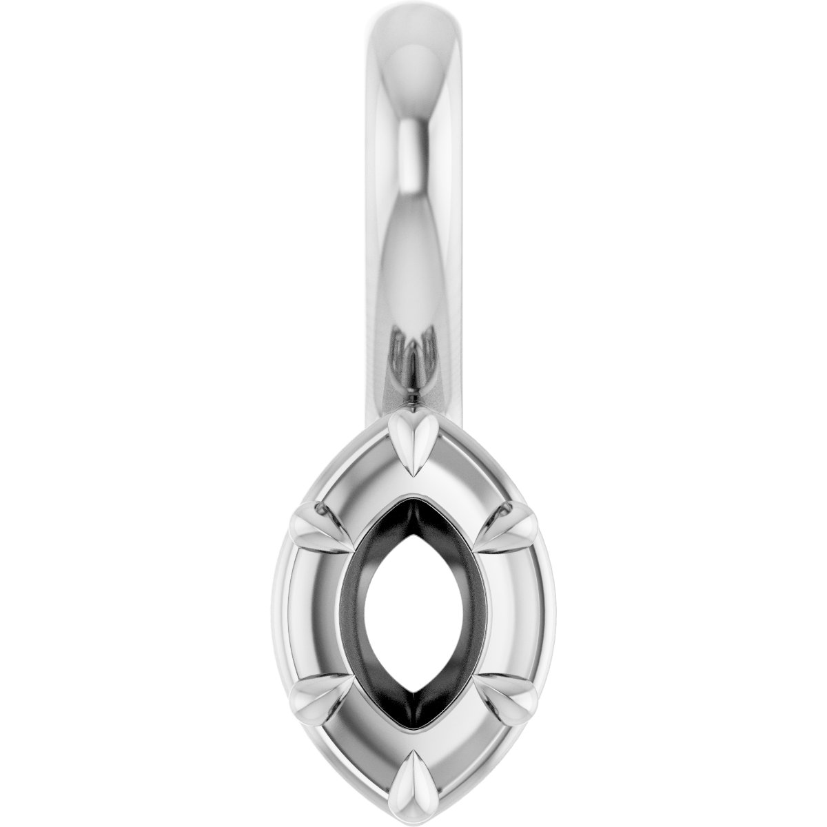 Claw-Prong Solitaire Bezel-Style Pendant