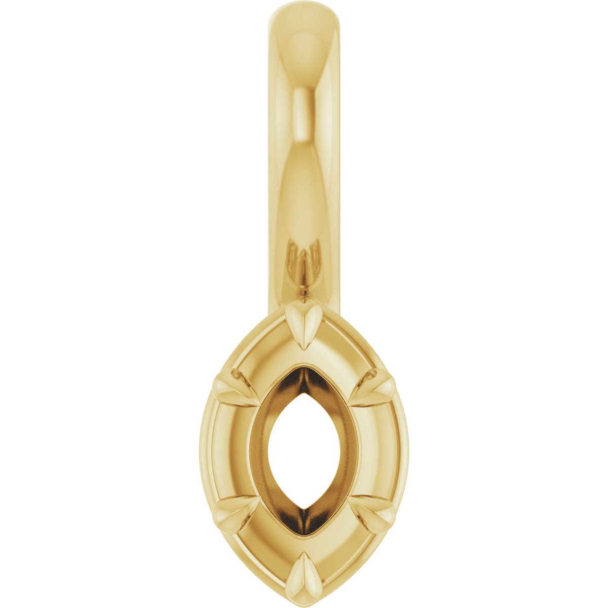 Claw-Prong Solitaire Bezel-Style Pendant
