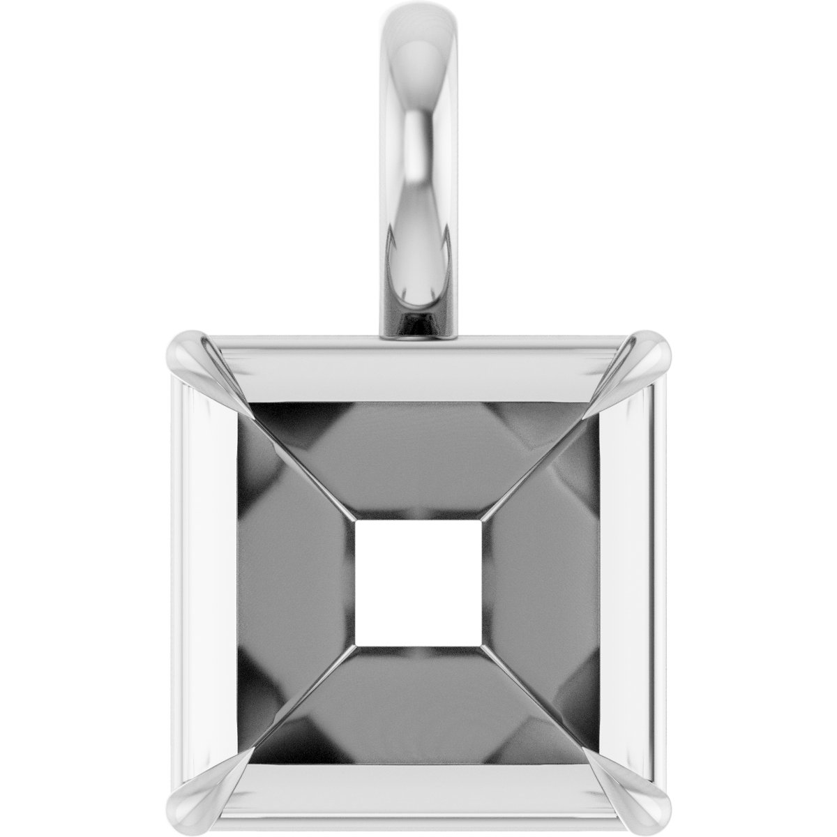 Claw-Prong Solitaire Bezel-Style Pendant
