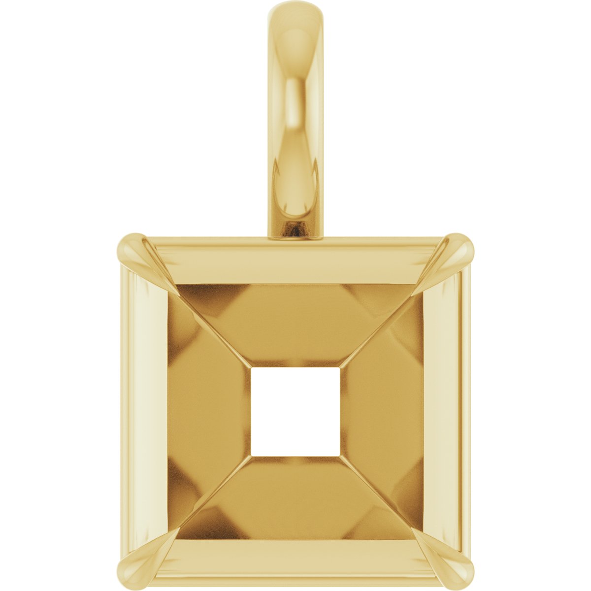 Claw-Prong Solitaire Bezel-Style Pendant