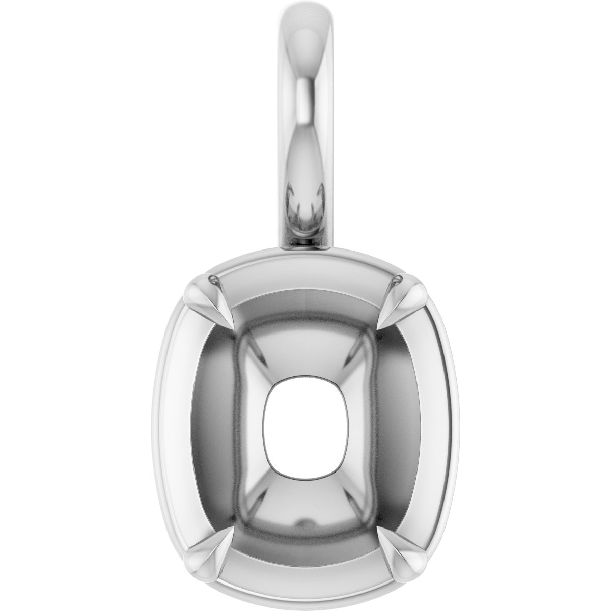 Claw-Prong Solitaire Bezel-Style Pendant
