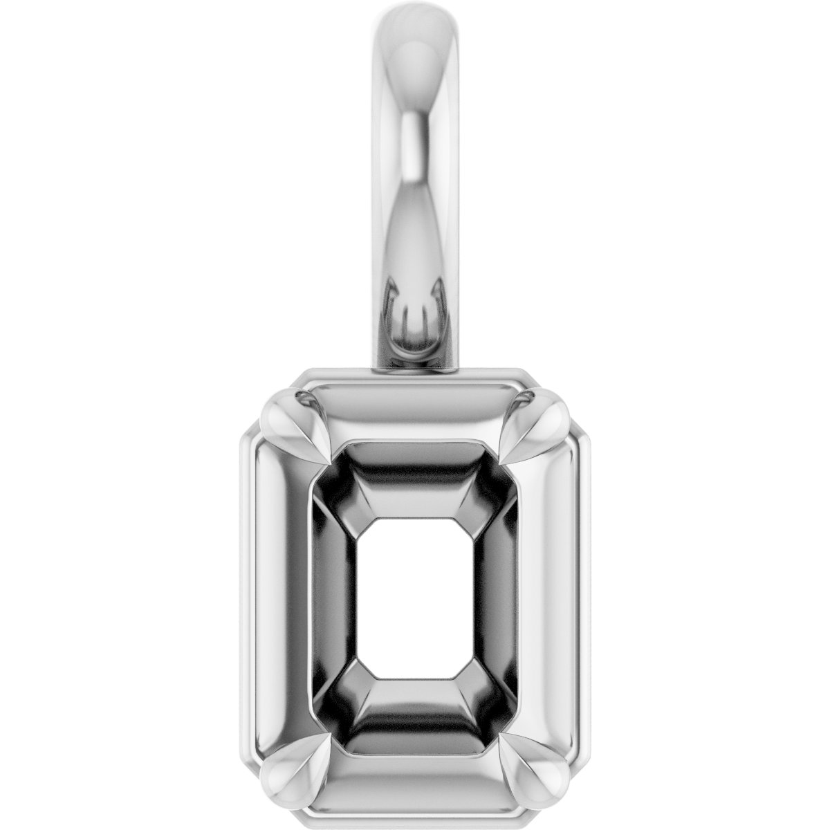 Claw-Prong Solitaire Bezel-Style Pendant