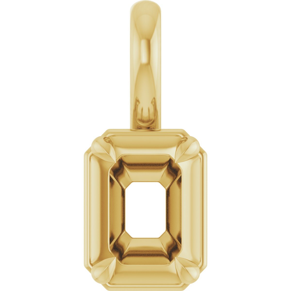 Claw-Prong Solitaire Bezel-Style Pendant