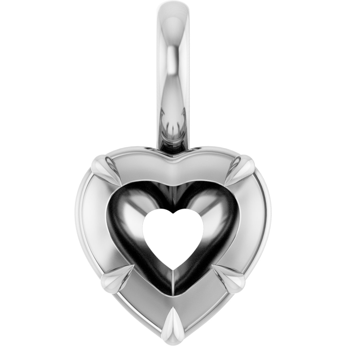 Claw-Prong Solitaire Bezel-Style Pendant