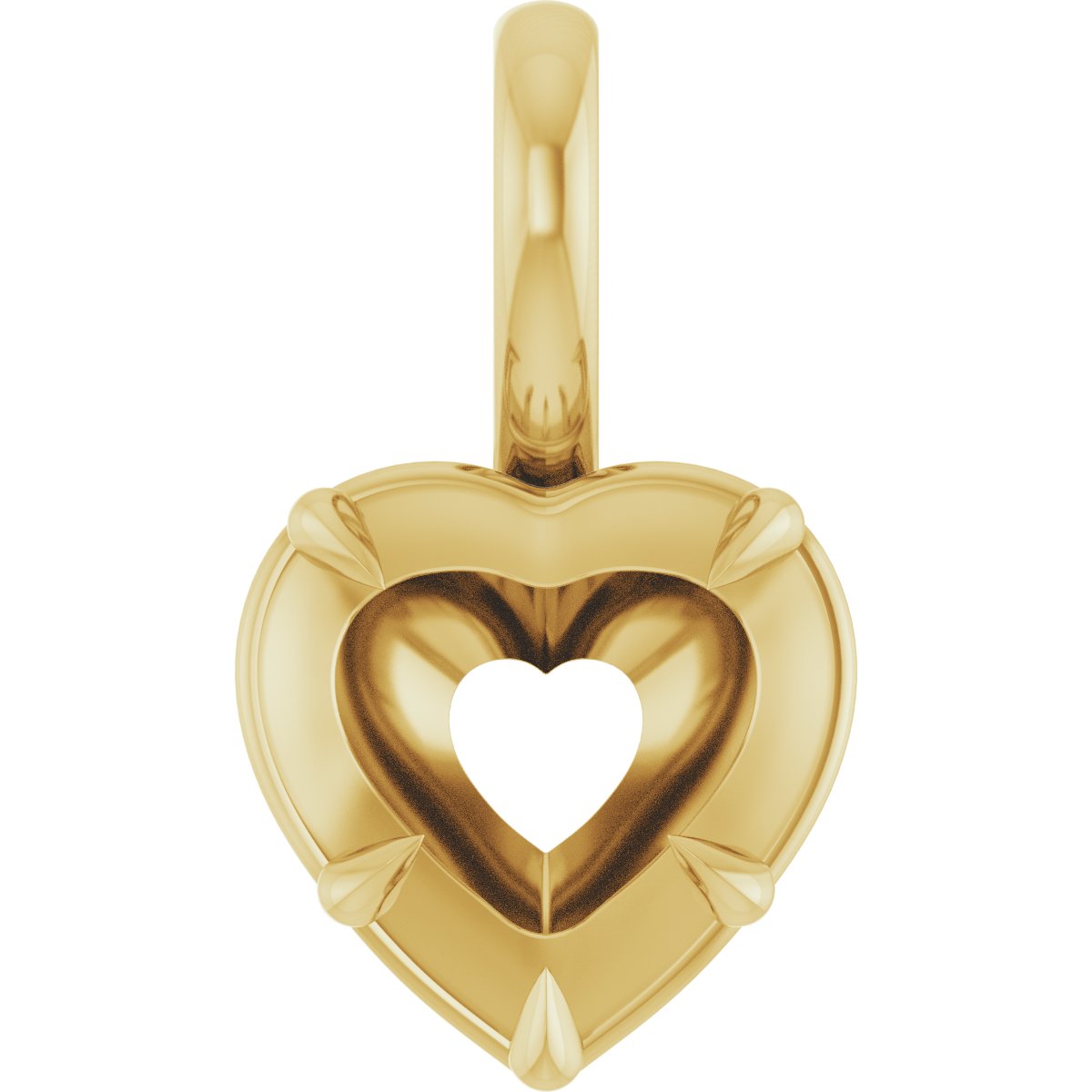 Claw-Prong Solitaire Bezel-Style Pendant