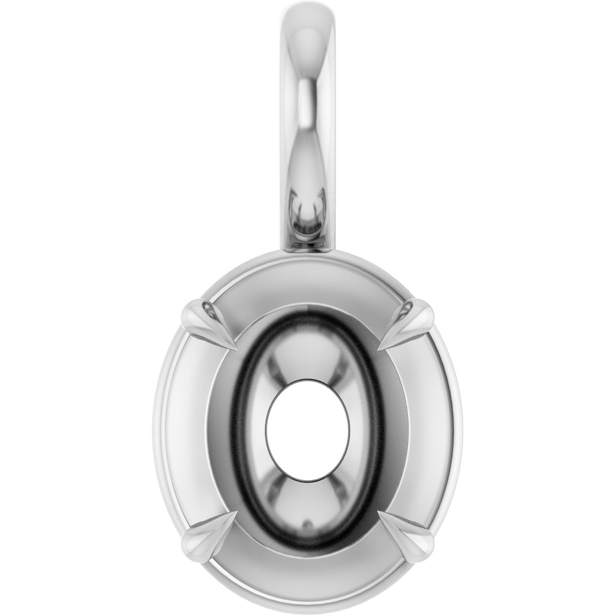 Claw-Prong Solitaire Bezel-Style Pendant