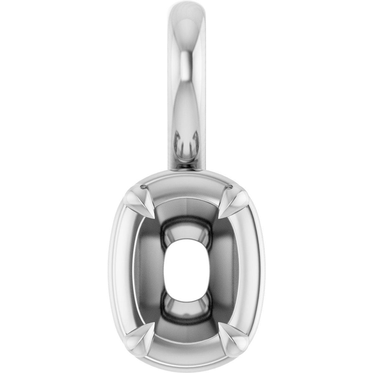 Claw-Prong Solitaire Bezel-Style Pendant