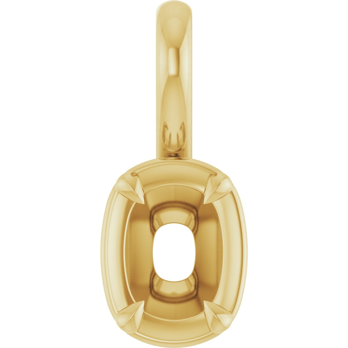 Claw-Prong Solitaire Bezel-Style Pendant