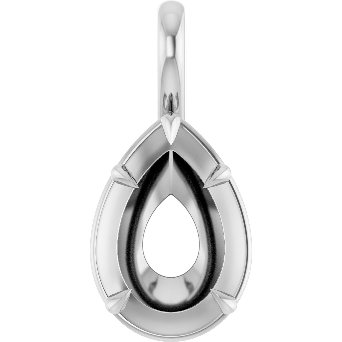 Claw-Prong Solitaire Bezel-Style Pendant