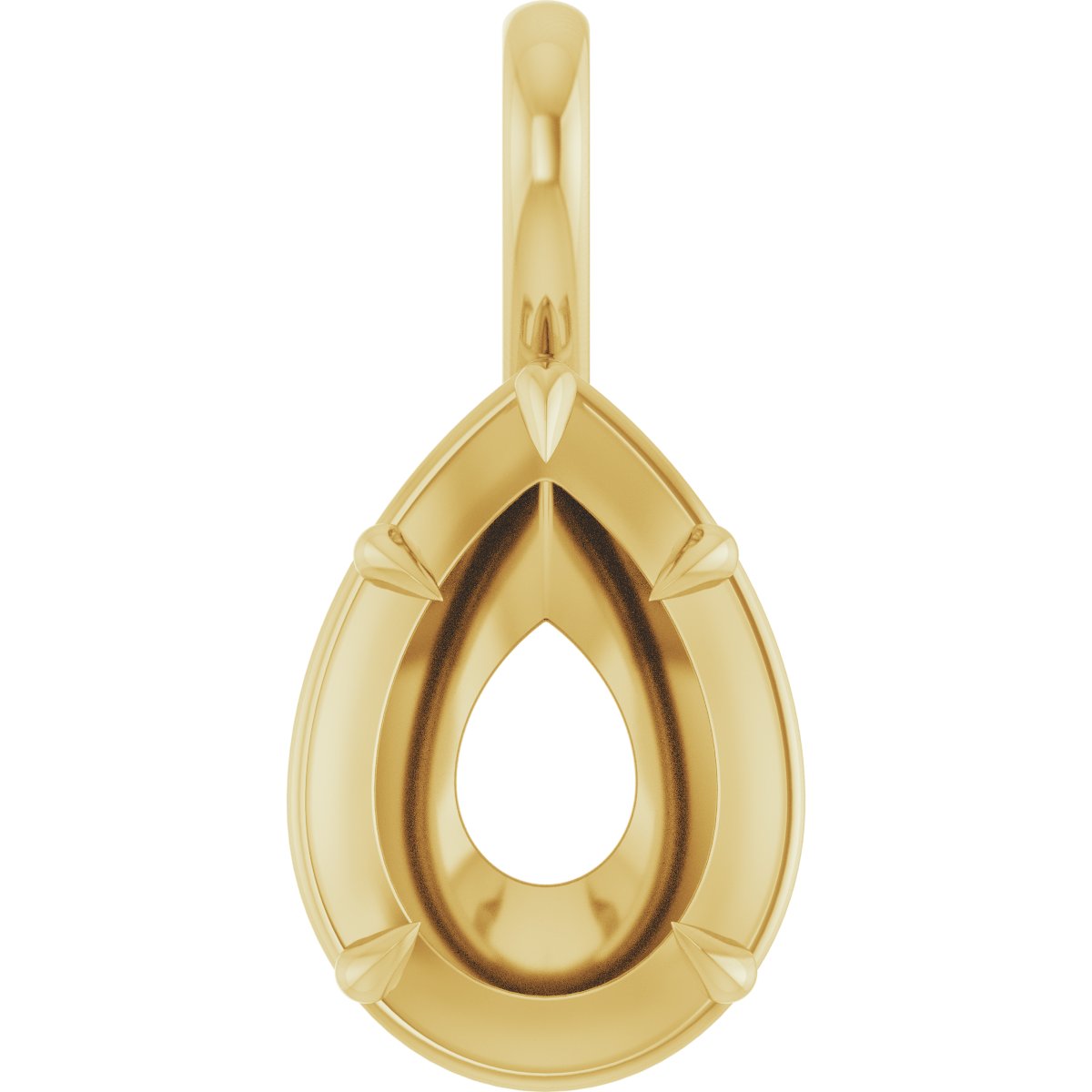 Claw-Prong Solitaire Bezel-Style Pendant