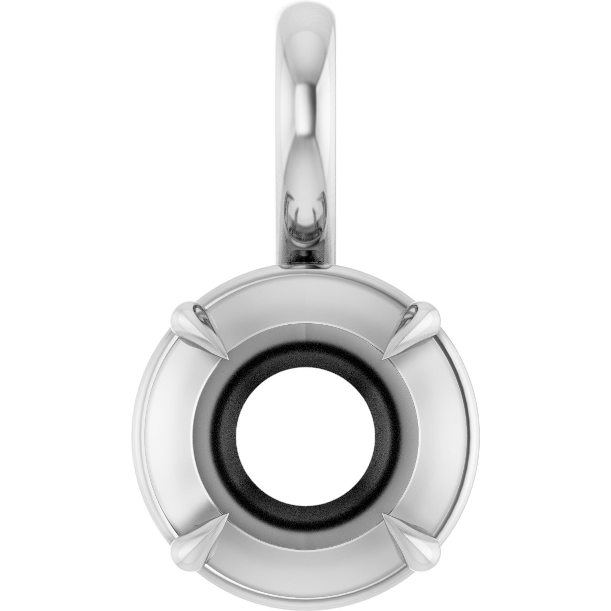 Claw-Prong Solitaire Bezel-Style Pendant