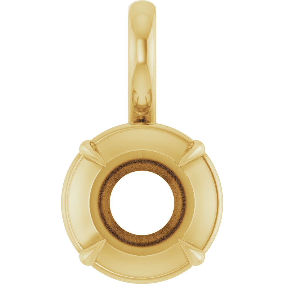 Claw-Prong Solitaire Bezel-Style Pendant