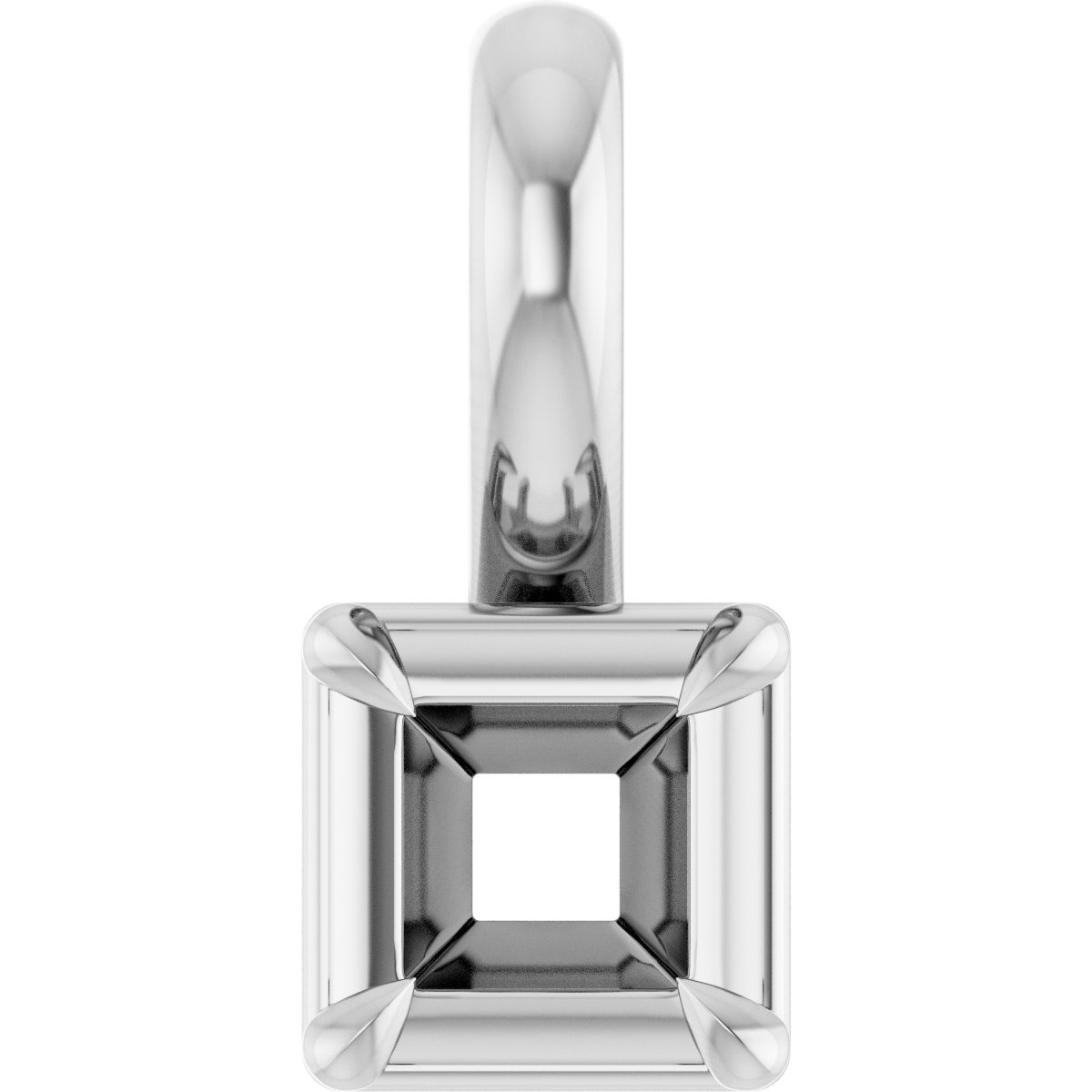 Claw-Prong Solitaire Bezel-Style Pendant