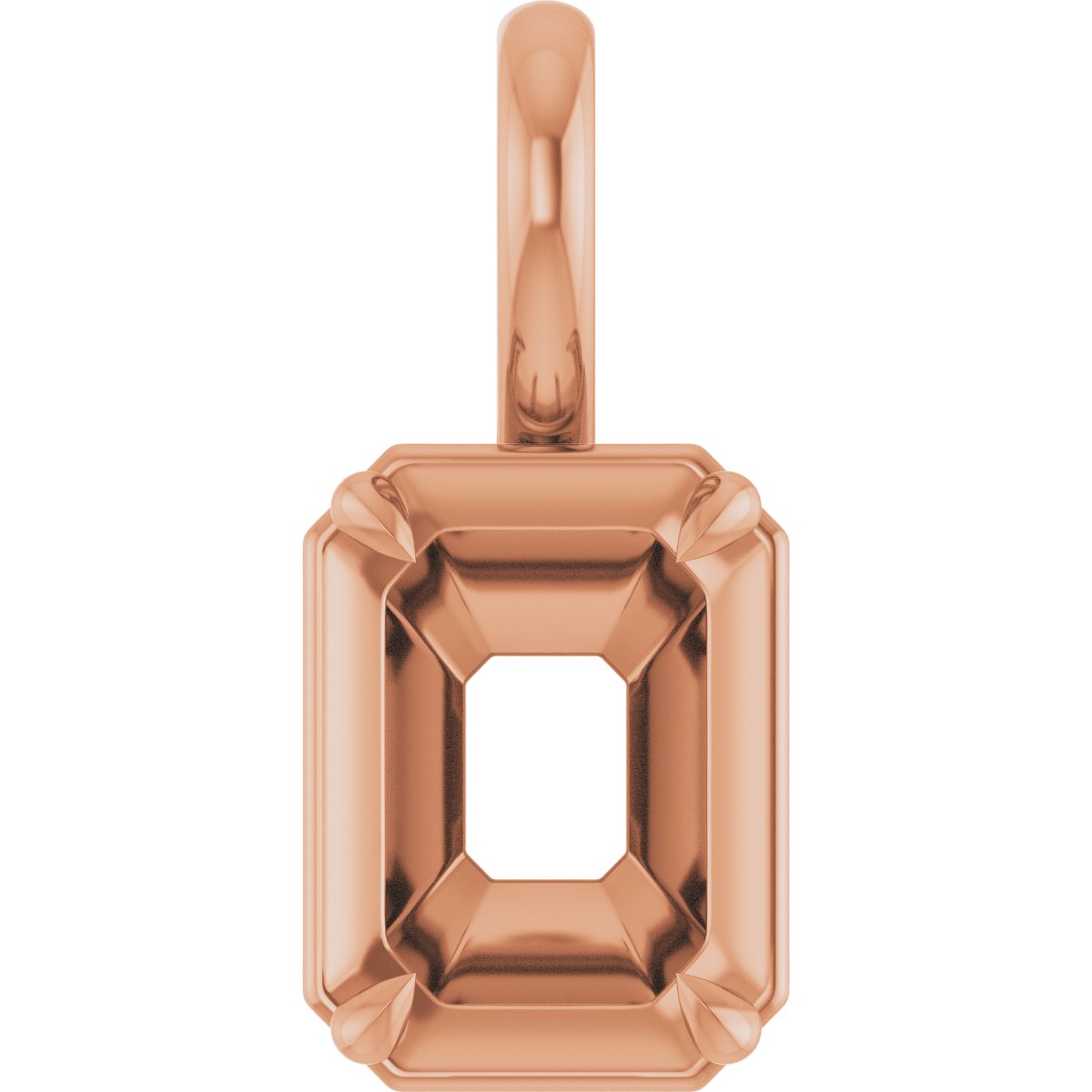 Claw-Prong Solitaire Bezel-Style Pendant