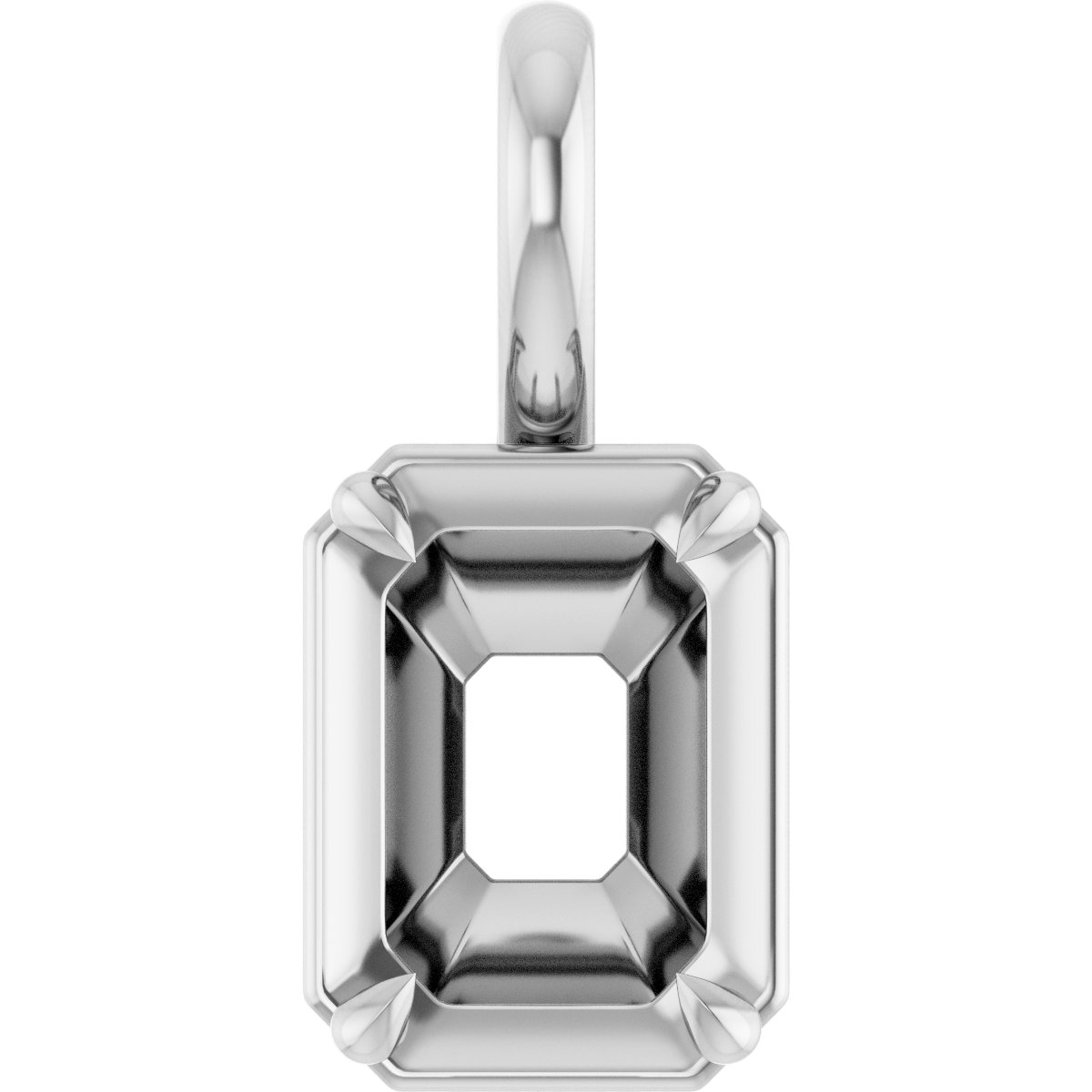 Claw-Prong Solitaire Bezel-Style Pendant