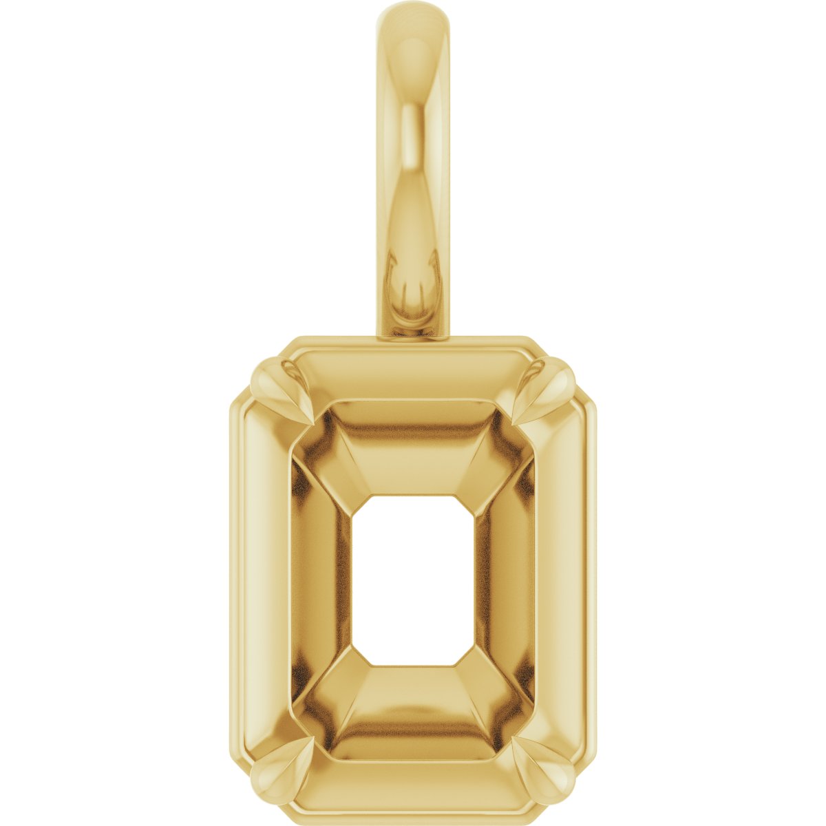 Claw-Prong Solitaire Bezel-Style Pendant